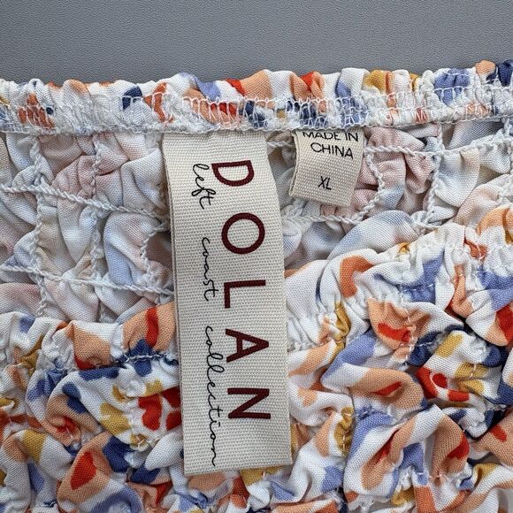 Dolan Off The Shoulder Textured Balloon Sleeve Top Women XL Cottagecore Floral - Picture 6 of 11